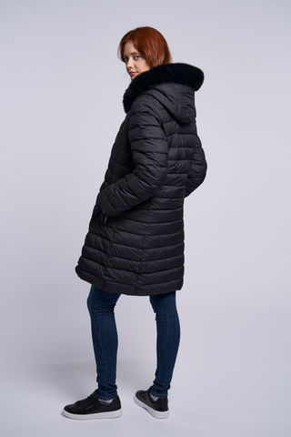 Layered down puffer coat hotsell