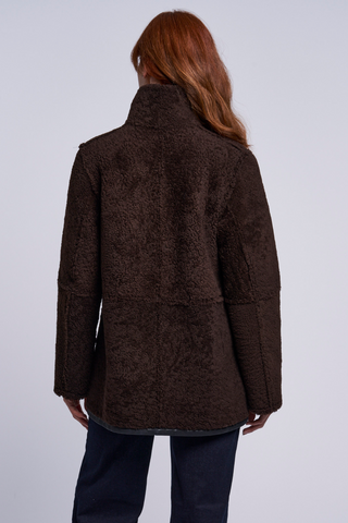 243  Genuine shearling reversible topper