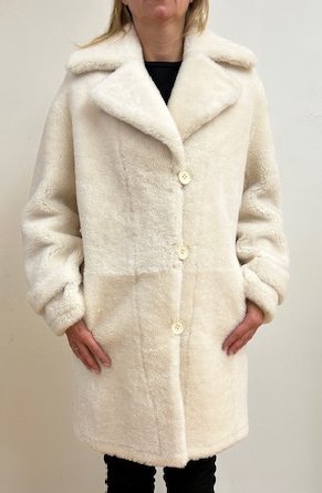 4241SM Winter white shearling coat  Just one size  S $650