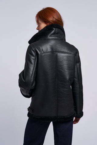 426 Genuine shearling moto jacket