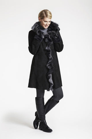 #1296 Toscana Ruffle Tuxedo Walking Coat